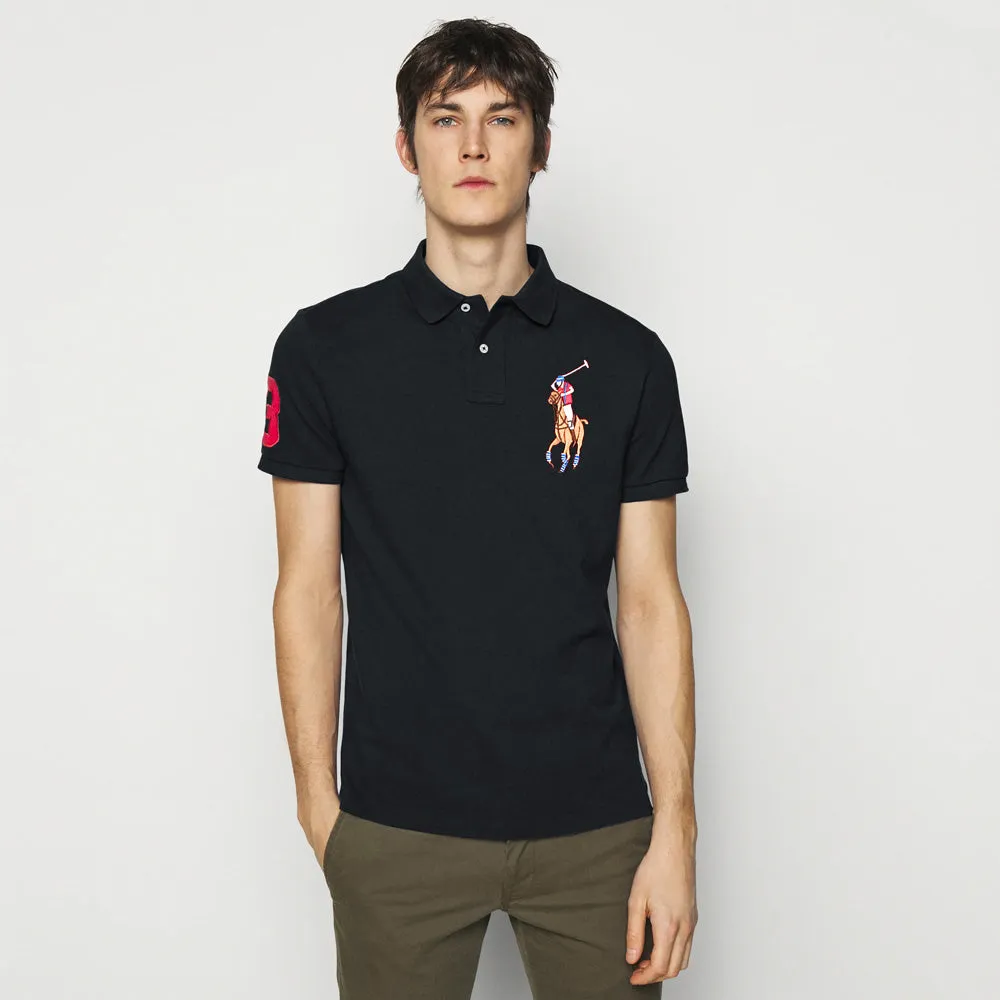 RL C Pony Black Polo Shirt