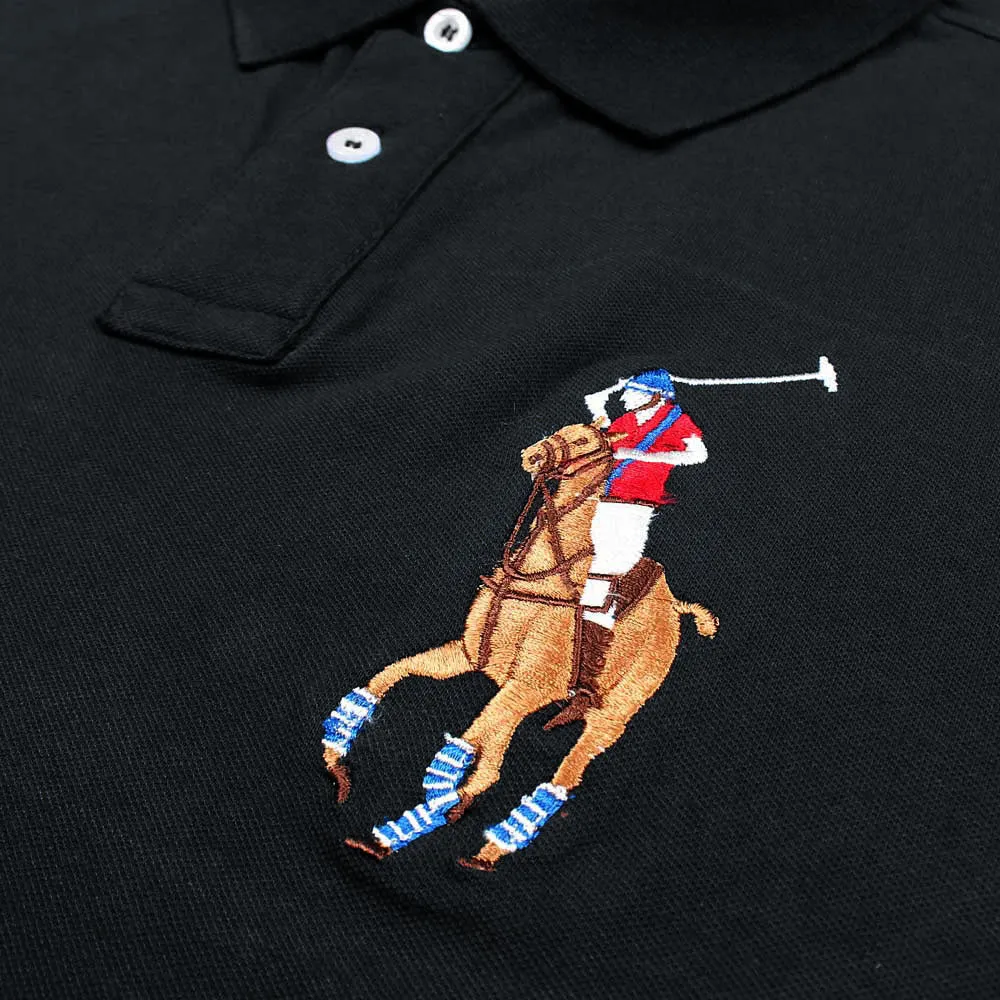 RL C Pony Black Polo Shirt