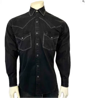 Rockmount Ranchwear Men's Black Denim Shirt