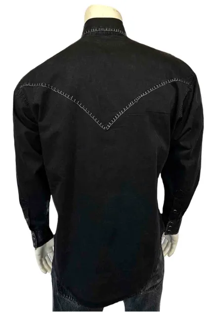 Rockmount Ranchwear Men's Black Denim Shirt