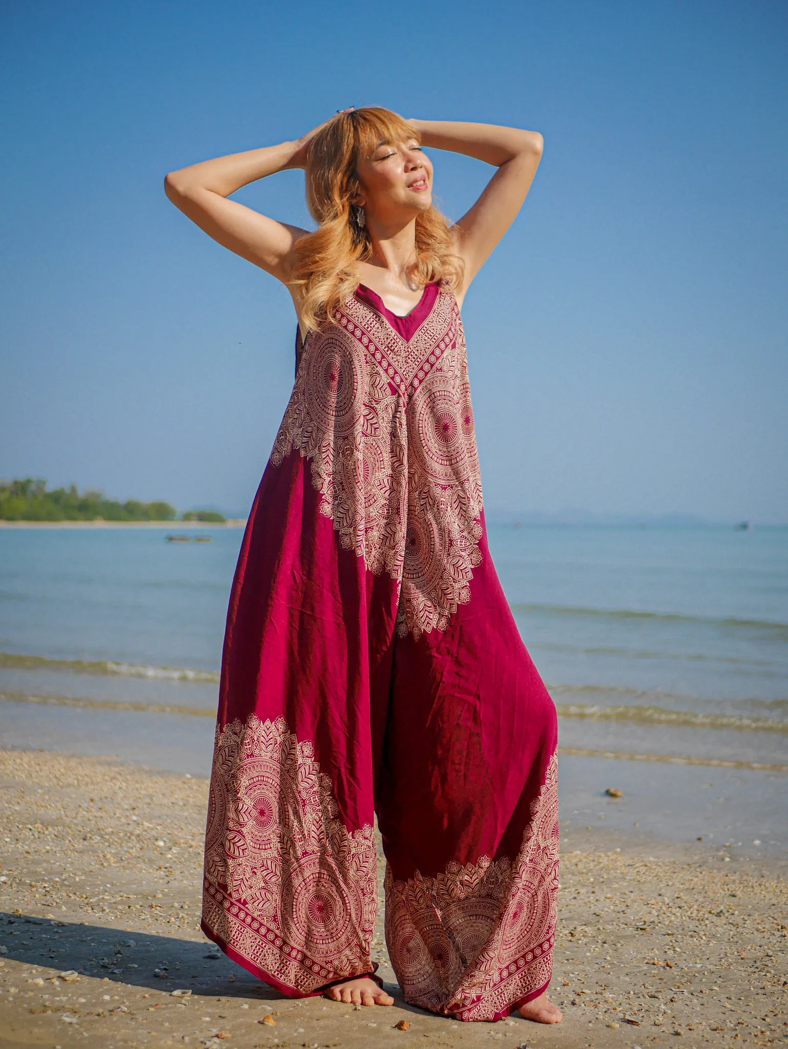 Ruby Mandala Boho Jumpsuit