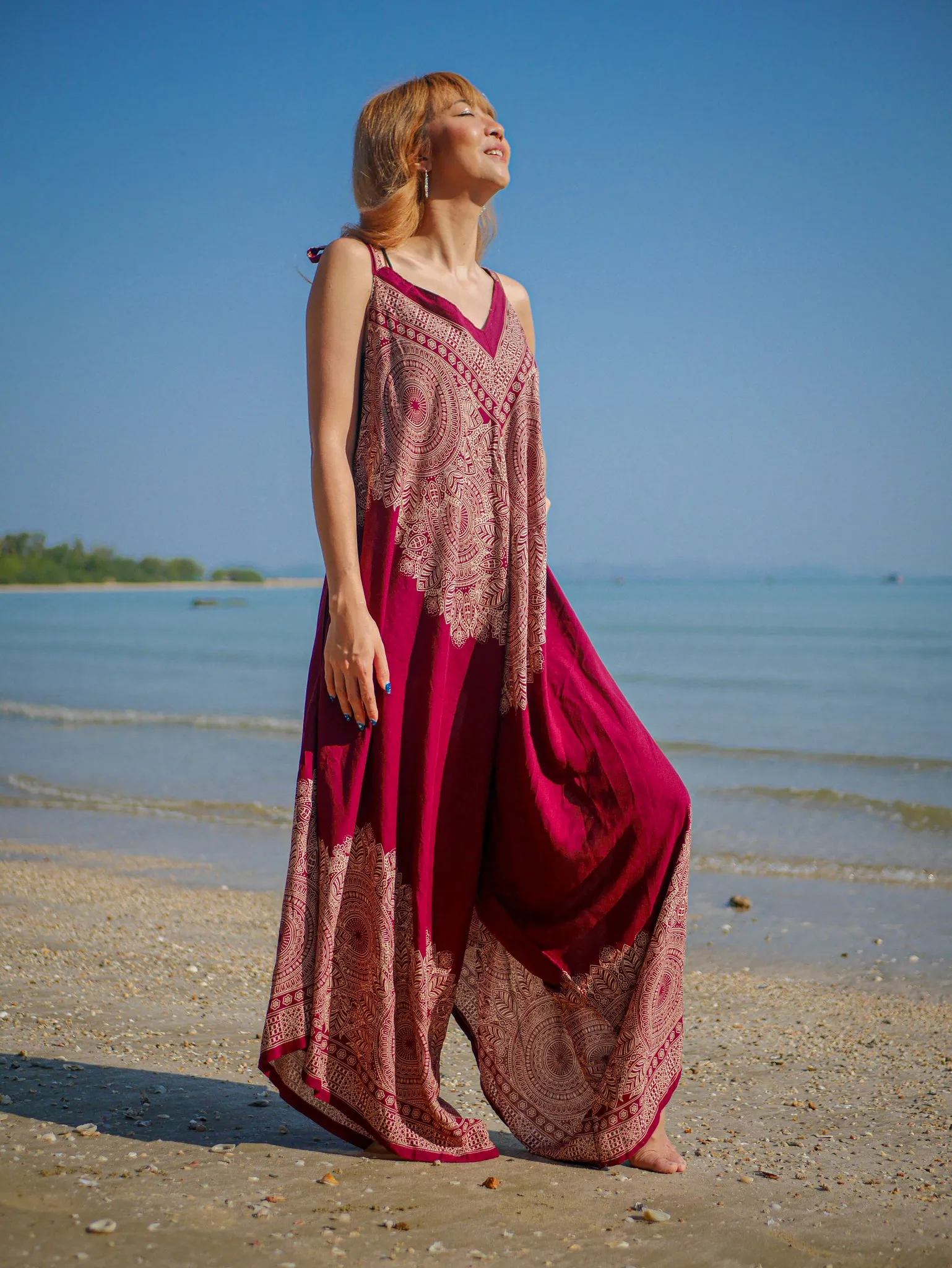 Ruby Mandala Boho Jumpsuit