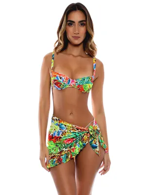 Ruffled Sarong Mini Skirt