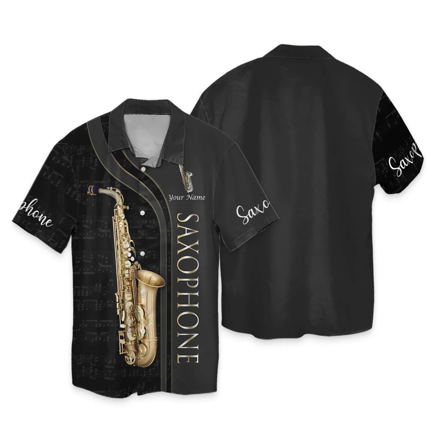 Saxophone Personalized Name 3D Shirts 009