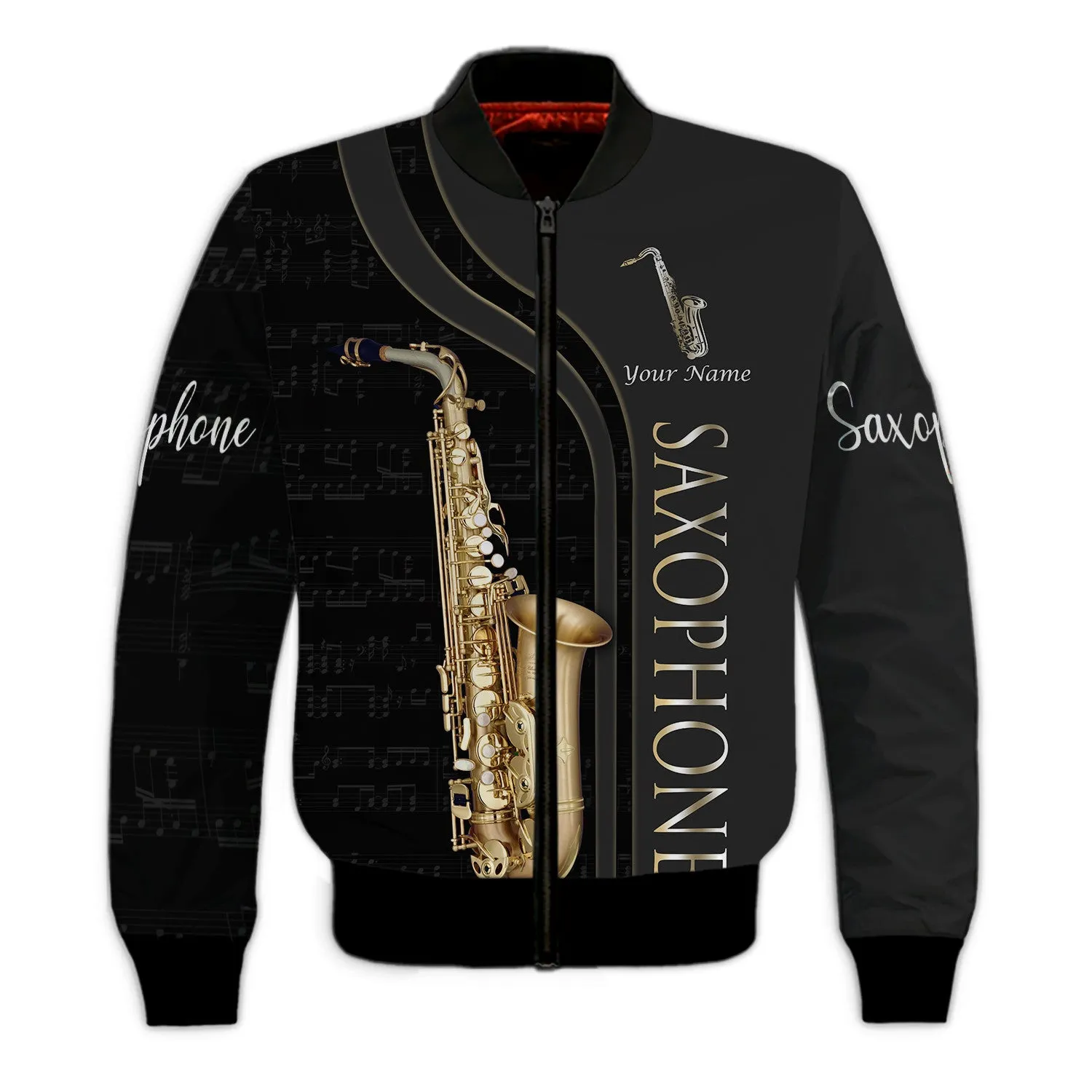 Saxophone Personalized Name 3D Shirts 009