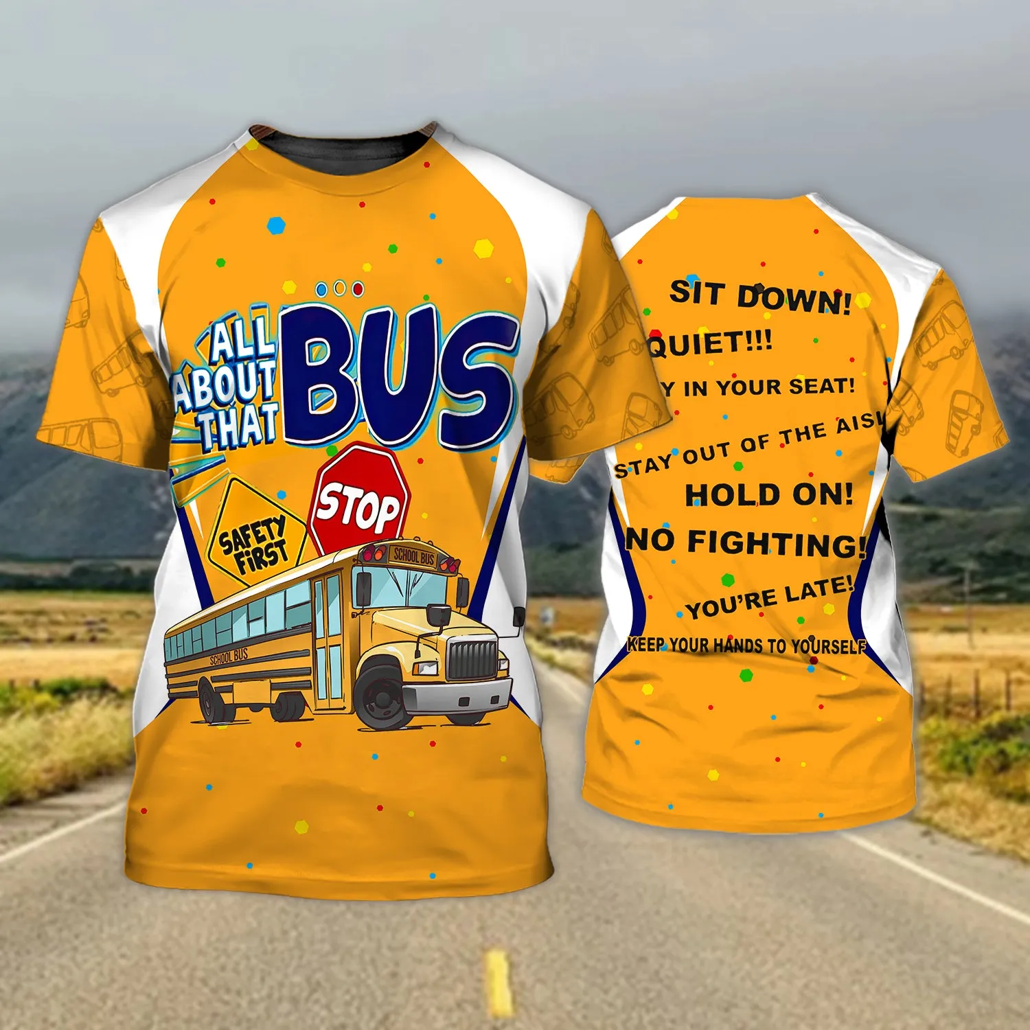 School Bus Driver 3D Full Print 02