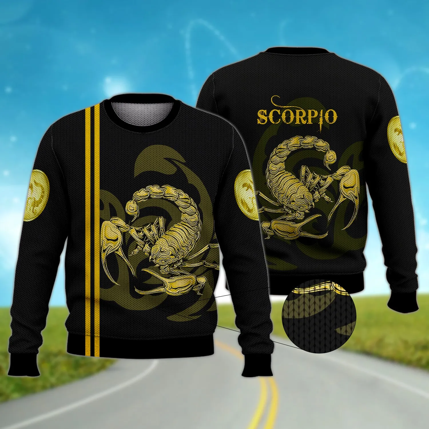 Scorpio Tribal Tattoo Shirt for Men and Women 3D Tshirt Hoodie