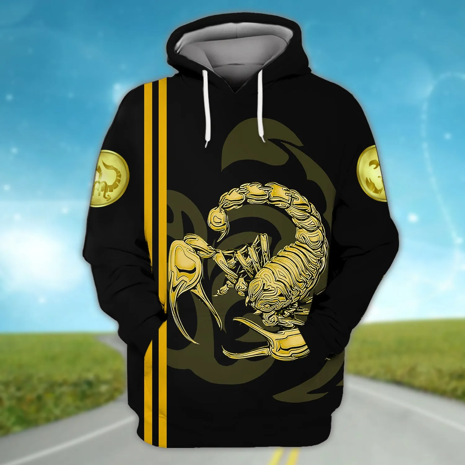 Scorpio Tribal Tattoo Shirt for Men and Women 3D Tshirt Hoodie