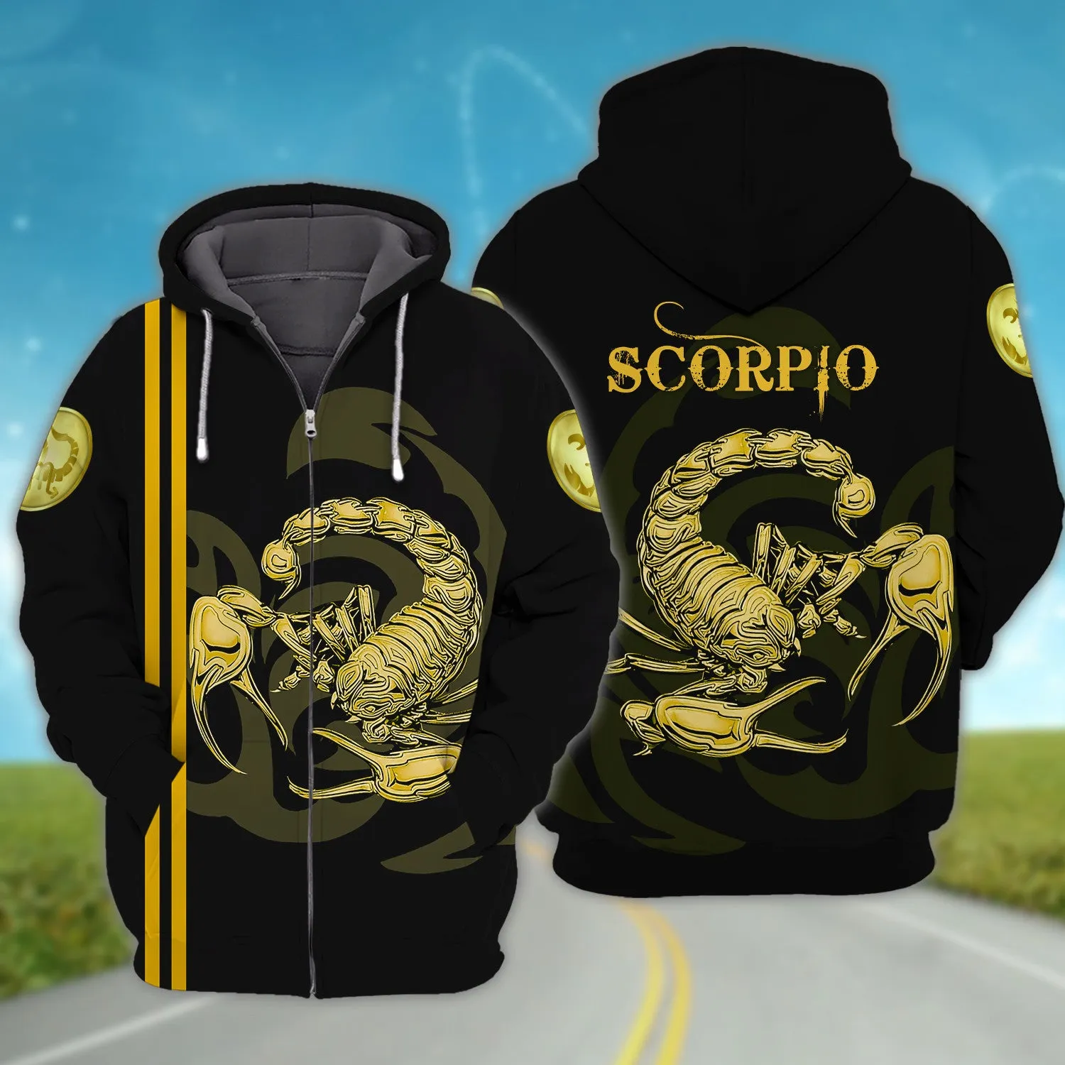 Scorpio Tribal Tattoo Shirt for Men and Women 3D Tshirt Hoodie