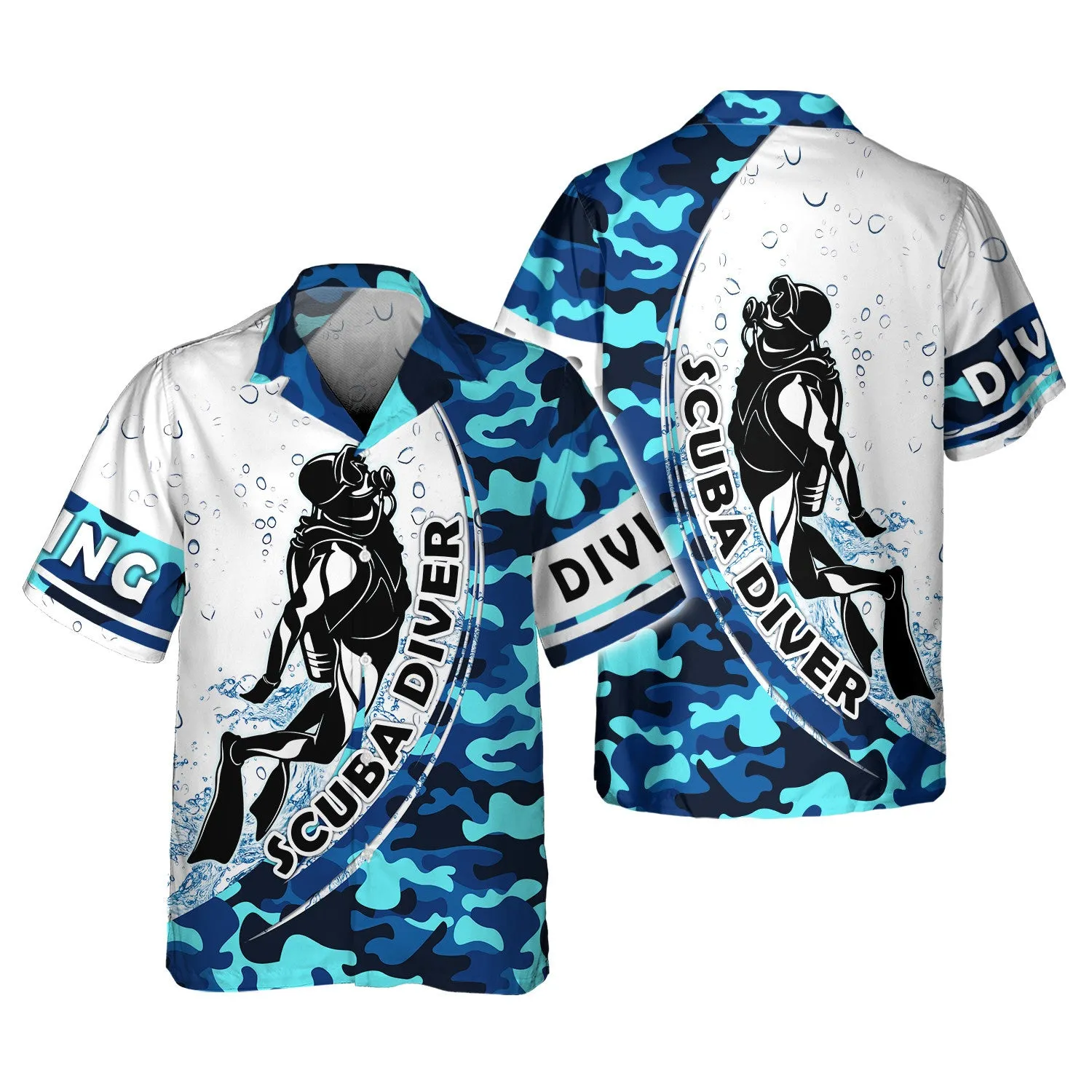 Scuba Diver, Scuba Diving 3D All Over Printed Tshirt Hoodie