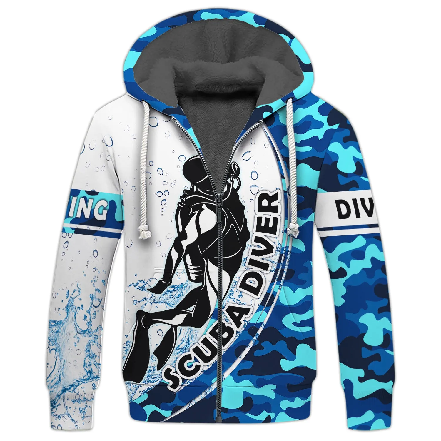 Scuba Diver, Scuba Diving 3D All Over Printed Tshirt Hoodie