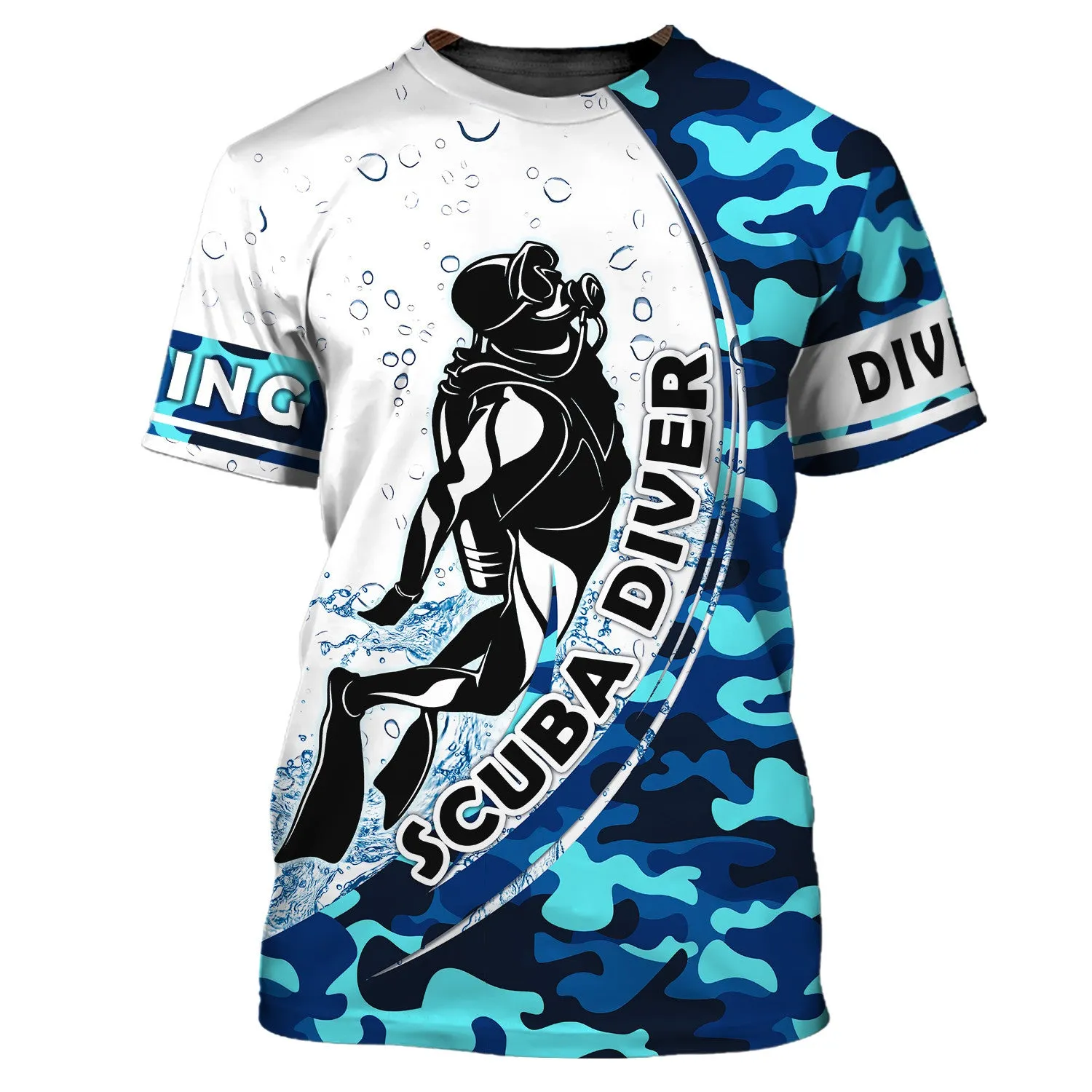 Scuba Diver, Scuba Diving 3D All Over Printed Tshirt Hoodie