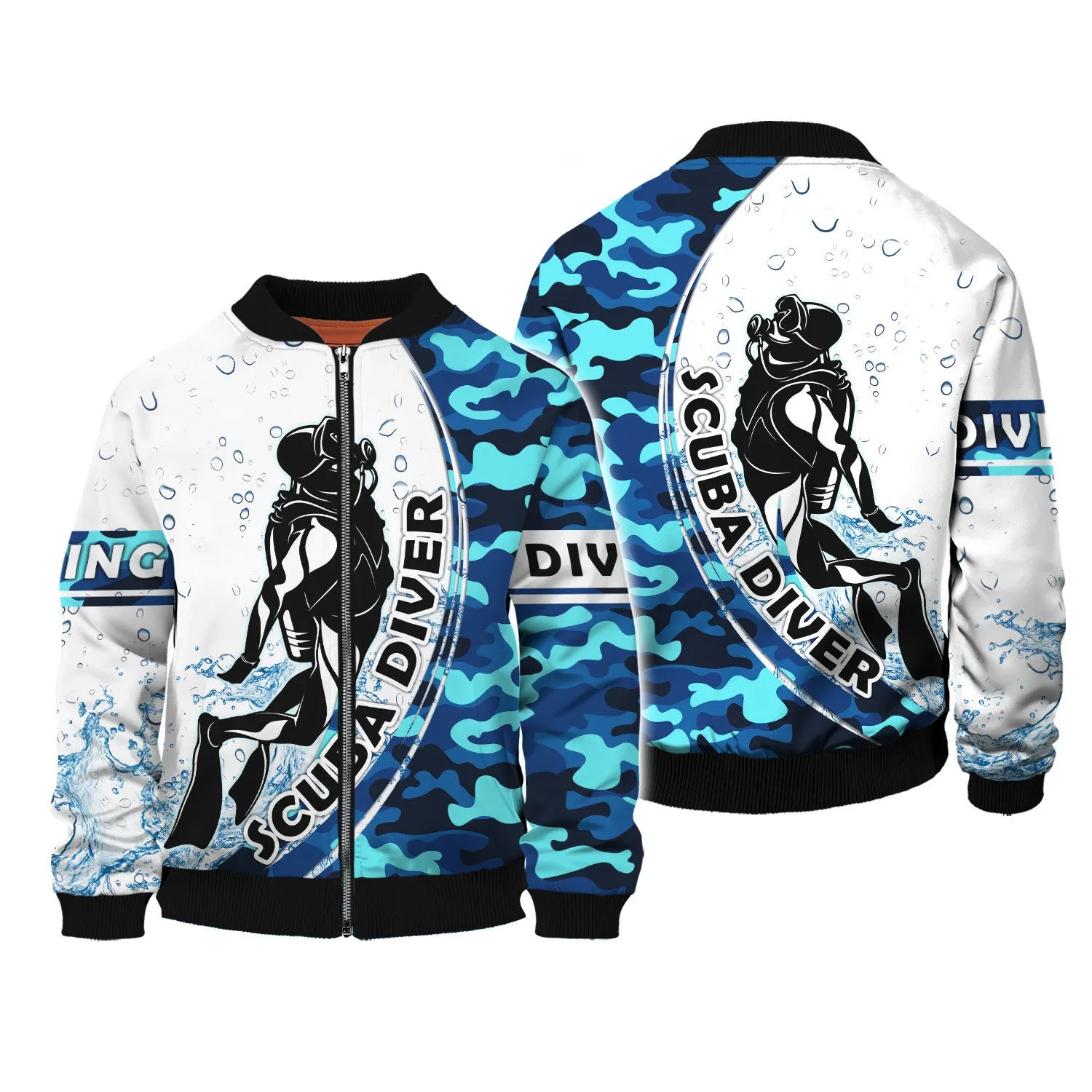 Scuba Diver, Scuba Diving 3D All Over Printed Tshirt Hoodie