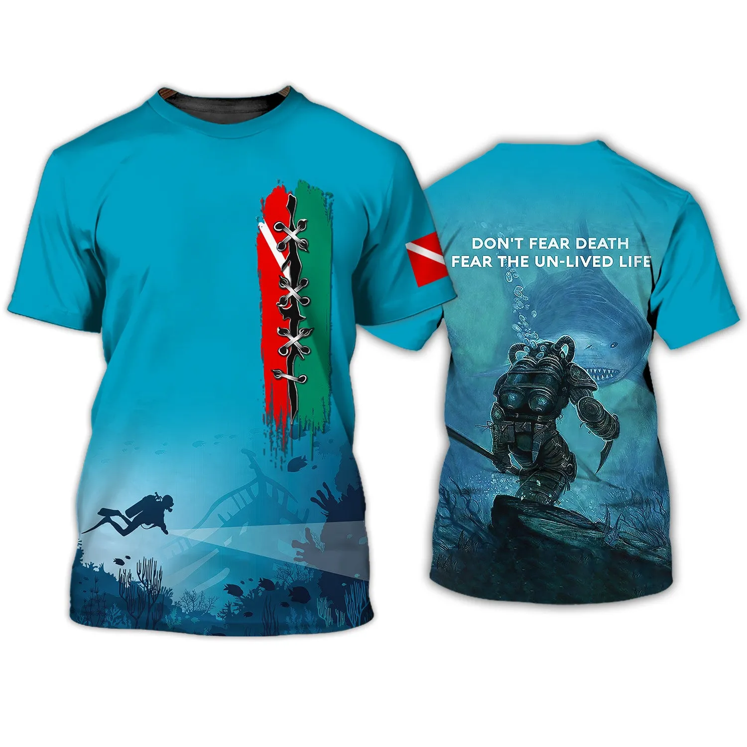 Scuba Diving 3D All Over Printed Tshirt Diver Hoodie Tshirt