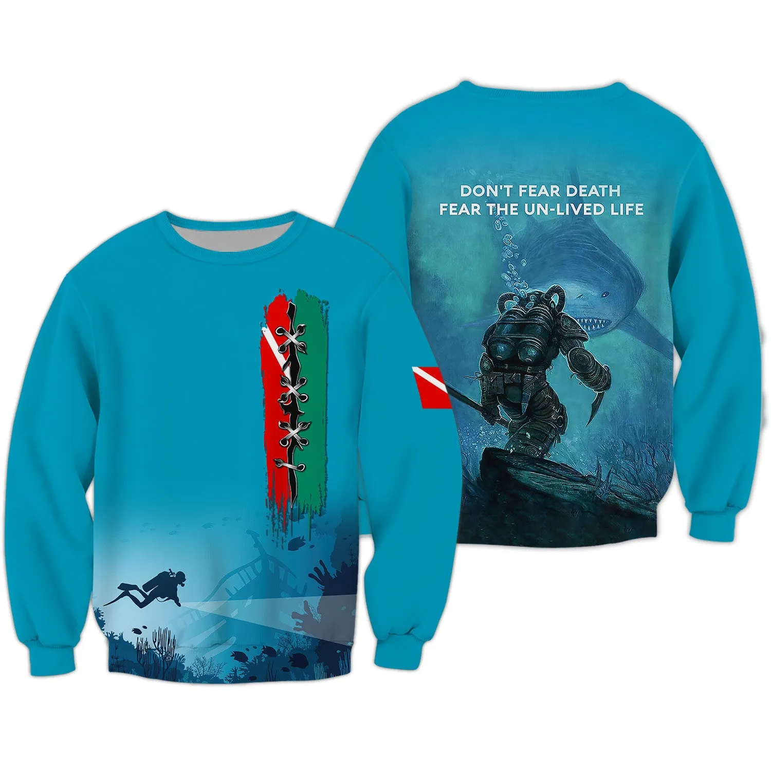 Scuba Diving 3D All Over Printed Tshirt Diver Hoodie Tshirt