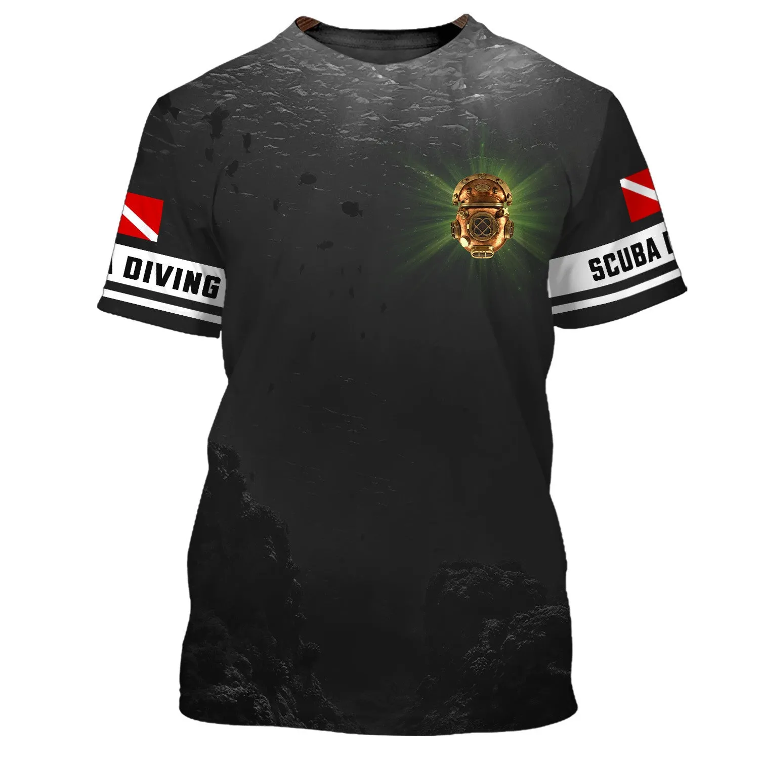 Scuba Diving 3D All Over Printed Tshirt Diver V2