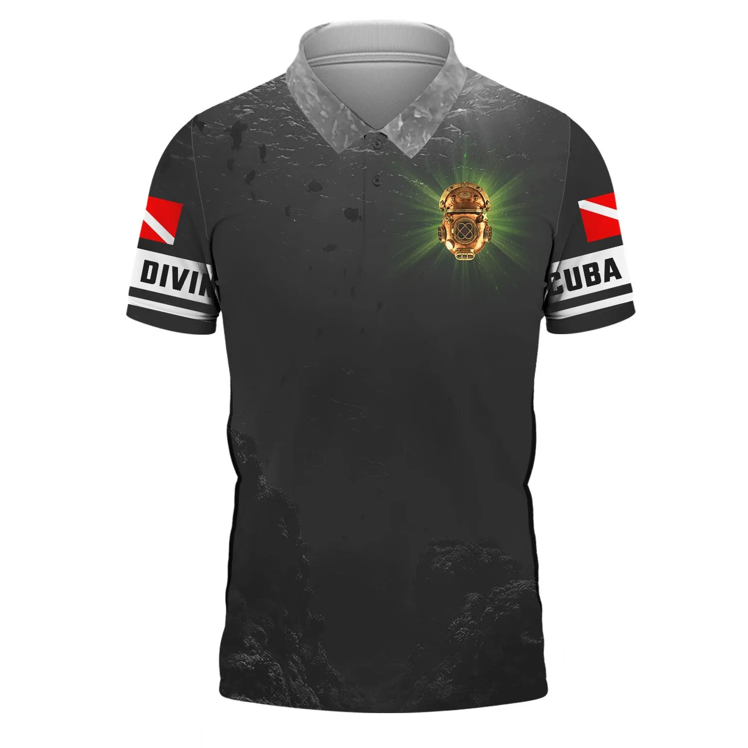 Scuba Diving 3D All Over Printed Tshirt Diver V2