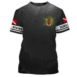 Scuba Diving 3D All Over Printed Tshirt Diver V2