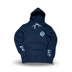 SI Crest Paneled Hoodie - Black Paisley