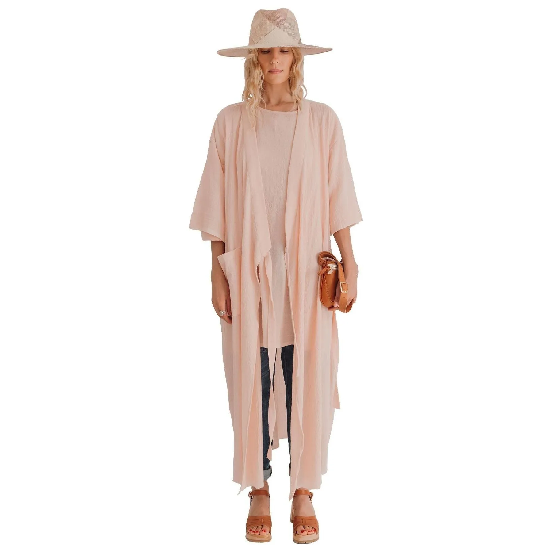 Sile Kimono Dress, Blush