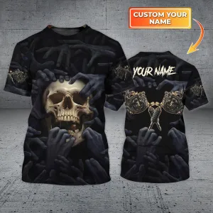 Skull Tattoo Artist Custom Name 3D Shirts