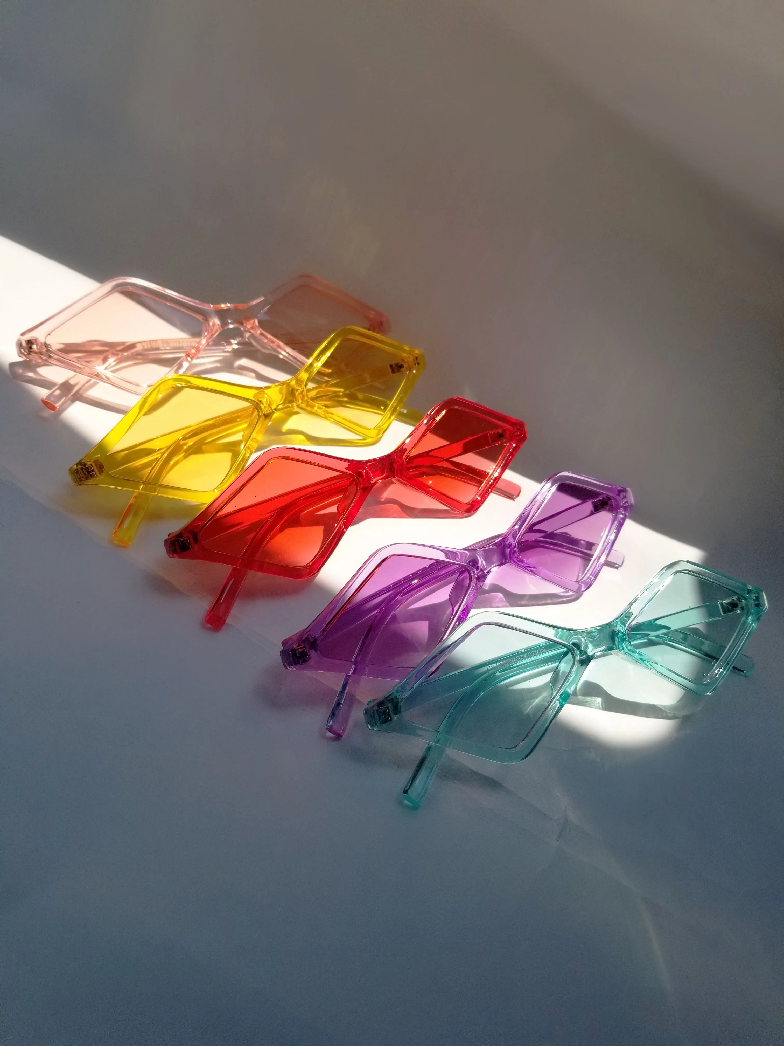 Small Geometric Colorful Plastic Sunglasses