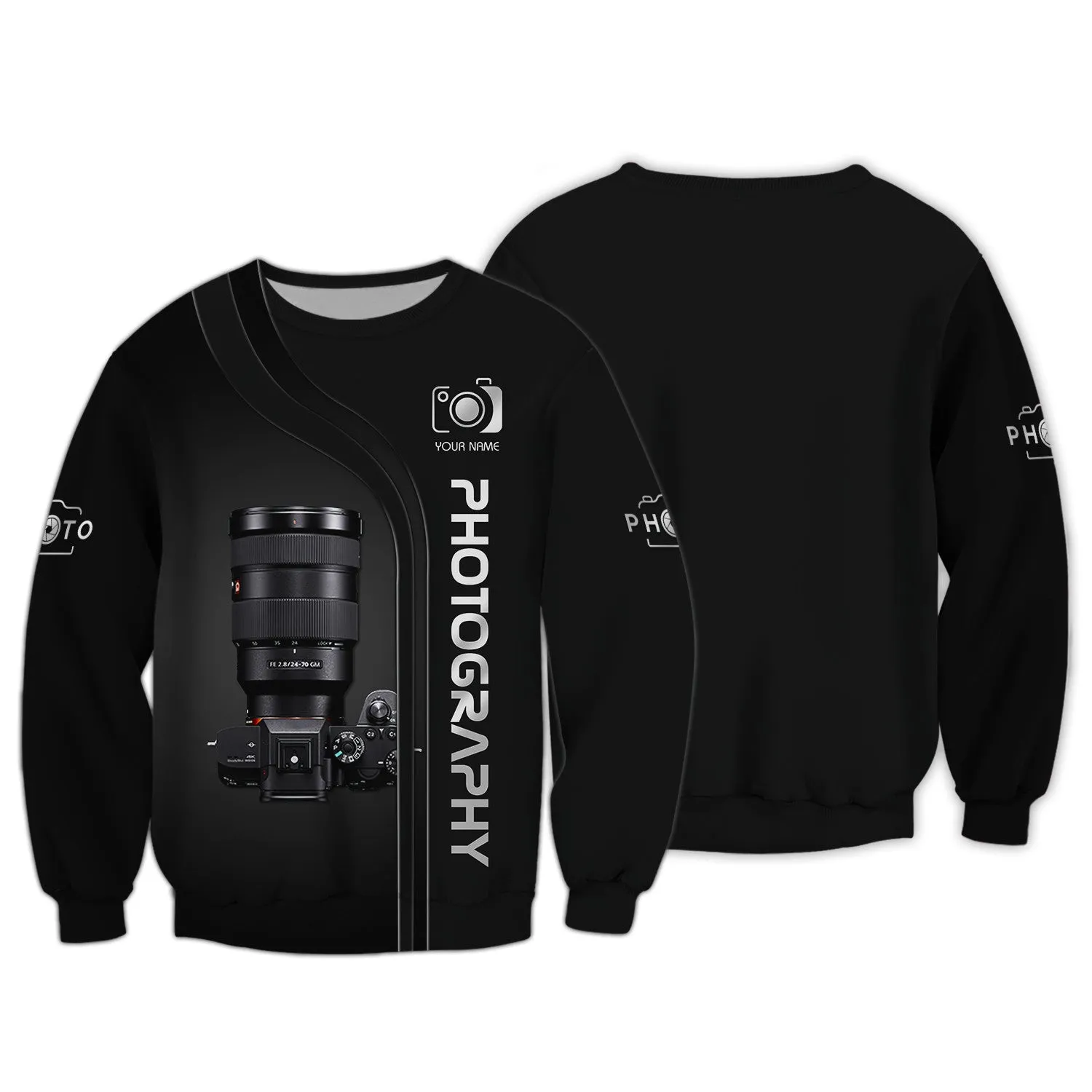 SN Camera 3D Shirts Photography Tshirt Custom Photographer Shirts