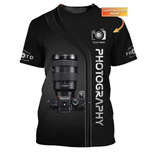 SN Camera 3D Shirts Photography Tshirt Custom Photographer Shirts