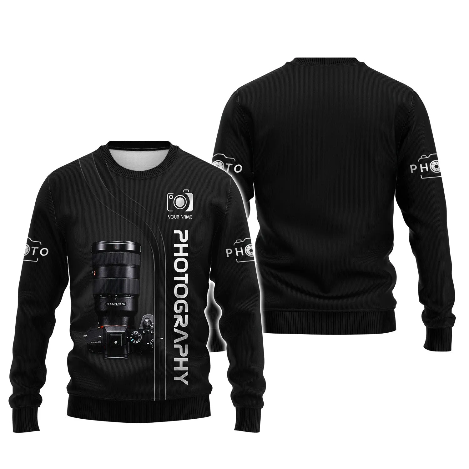 SN Camera 3D Shirts Photography Tshirt Custom Photographer Shirts
