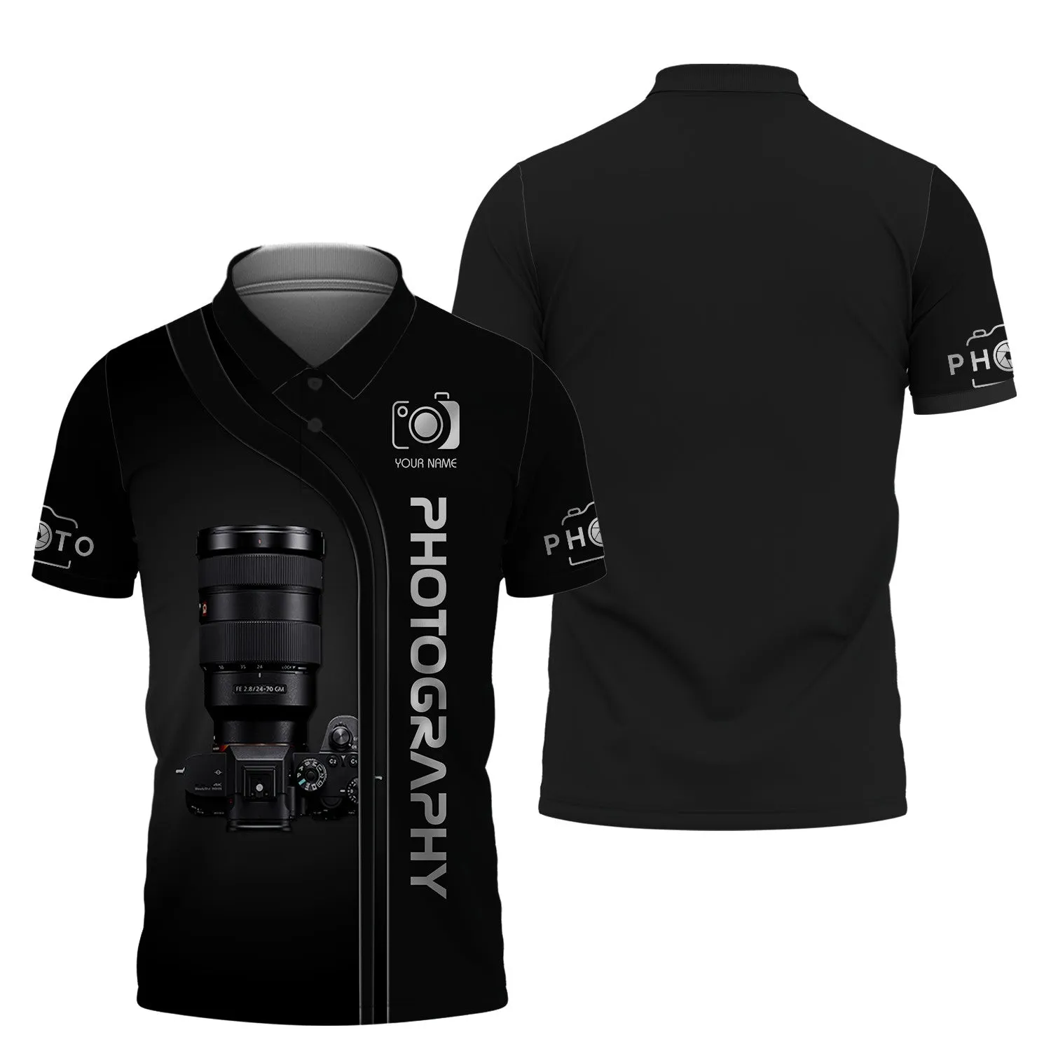 SN Camera 3D Shirts Photography Tshirt Custom Photographer Shirts