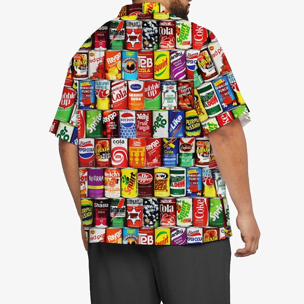 Snack Can Printed Casual Oversized Short Sleeve Shirt 2407003571