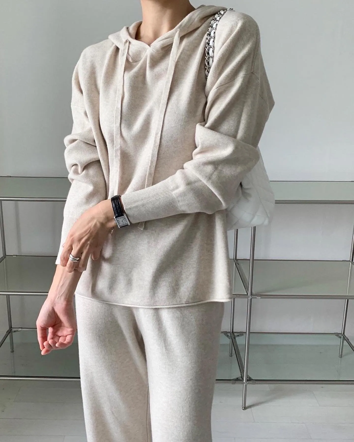 Soft Knit Hoodie Set