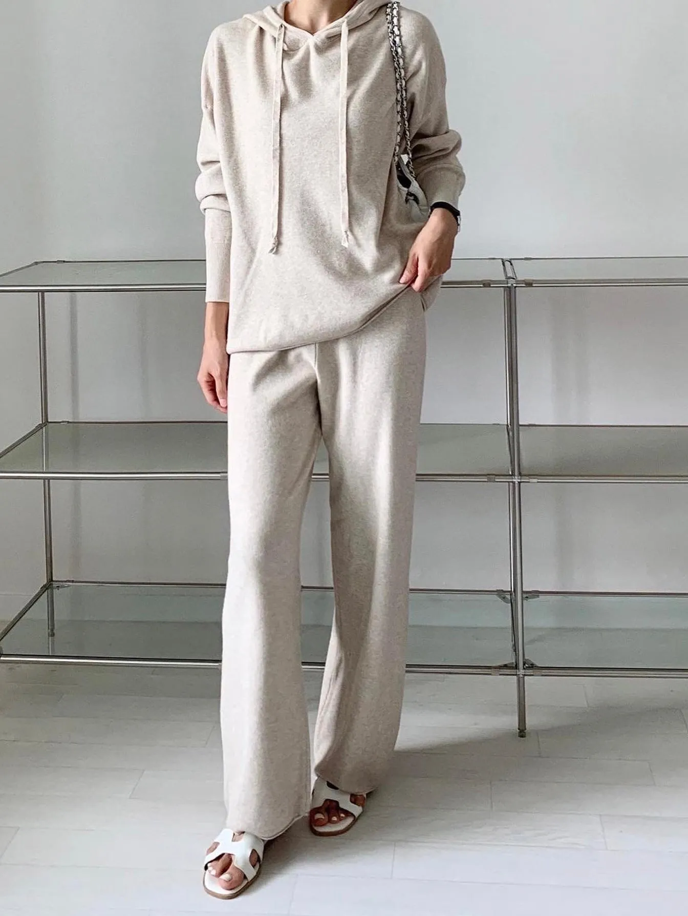 Soft Knit Hoodie Set