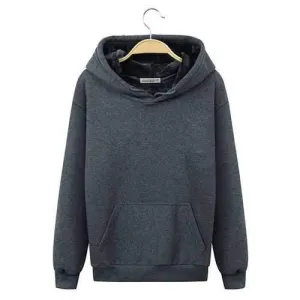 Soild Color Thick Warm Casual Hoodies
