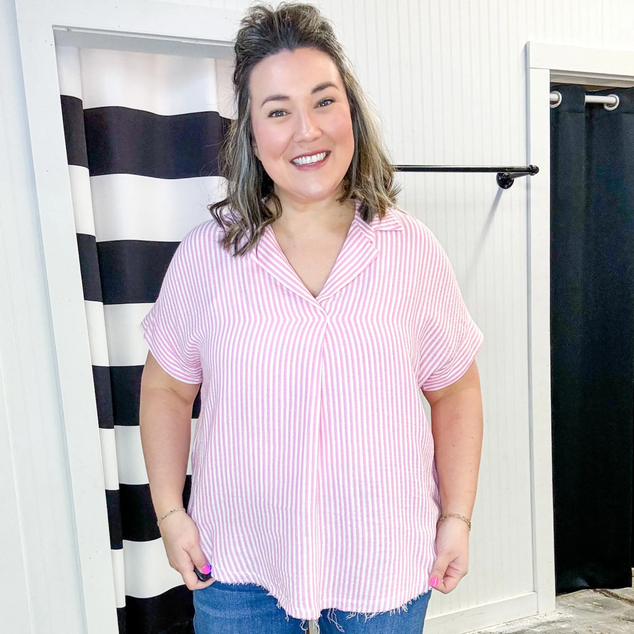 Stay Lively Pink Polo Shirt