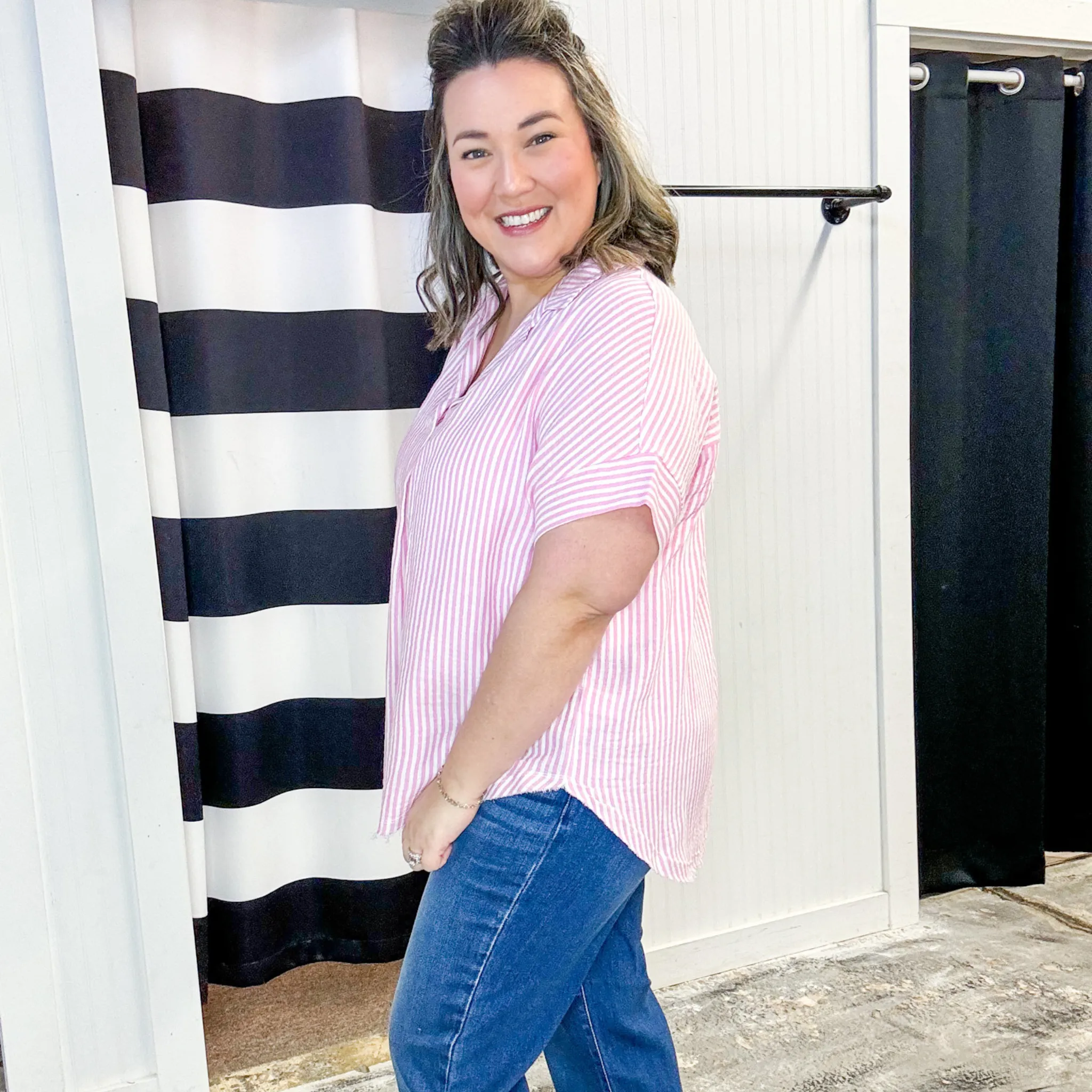Stay Lively Pink Polo Shirt
