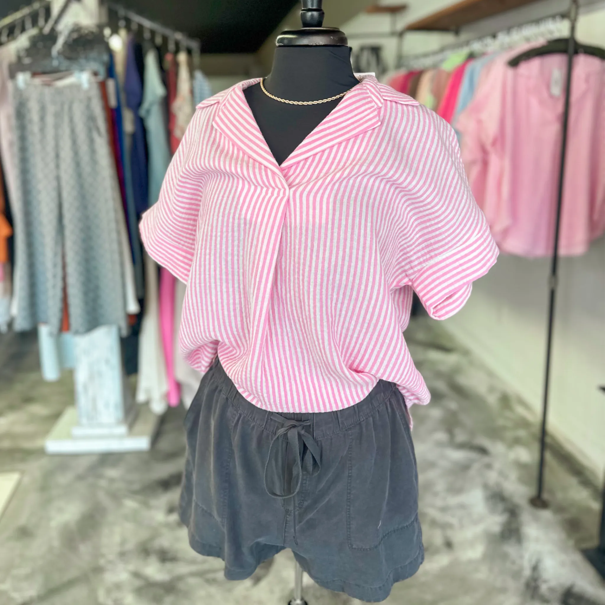 Stay Lively Pink Polo Shirt