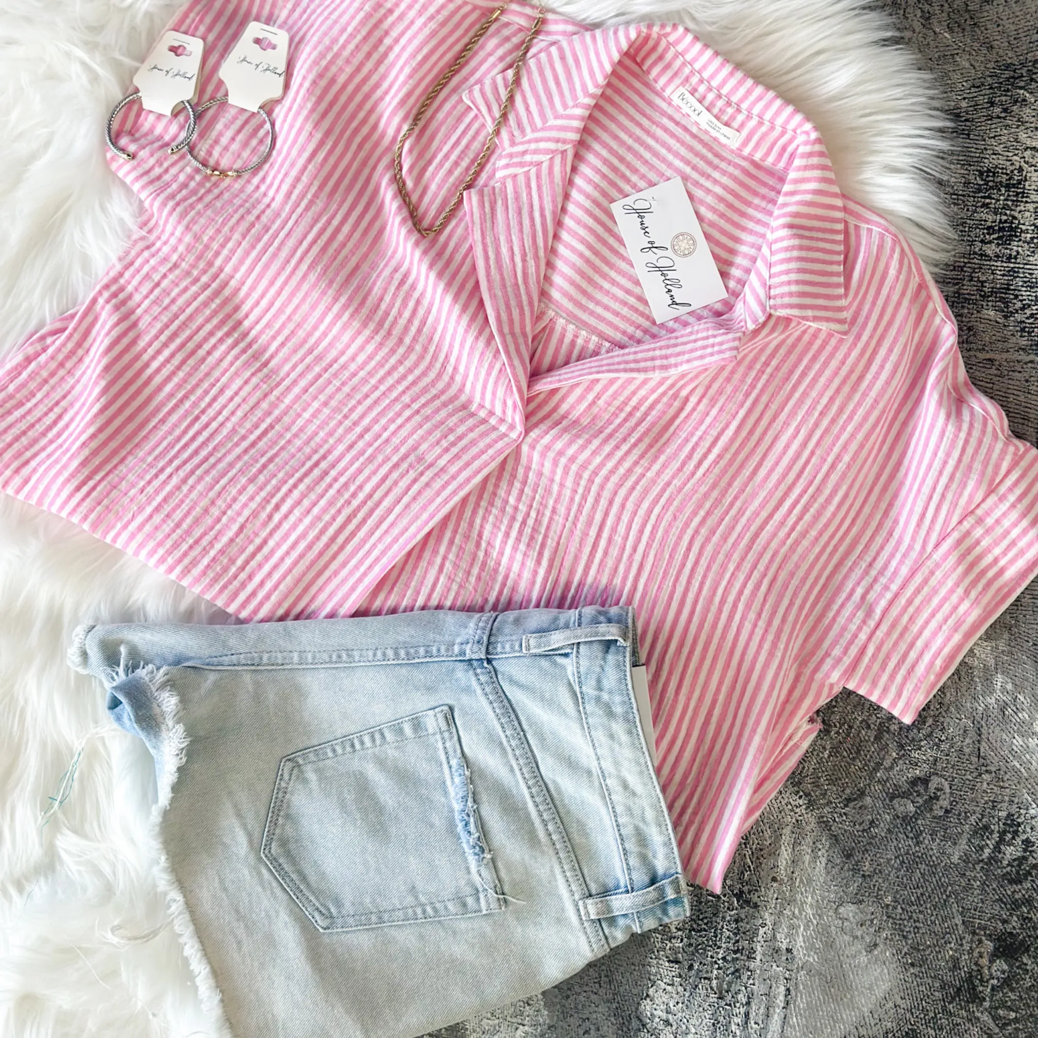 Stay Lively Pink Polo Shirt