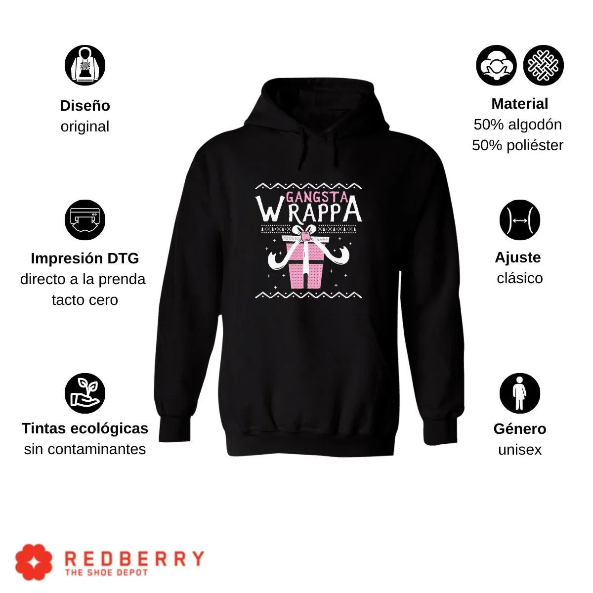 Sudadera Deportiva Hombre Navideña Hoodie 003
