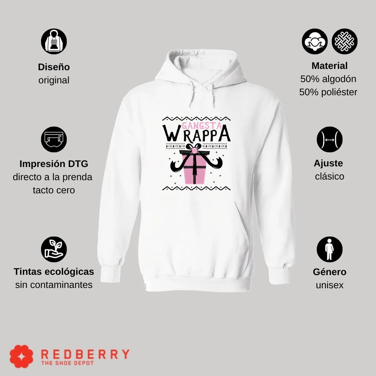 Sudadera Deportiva Hombre Navideña Hoodie 003