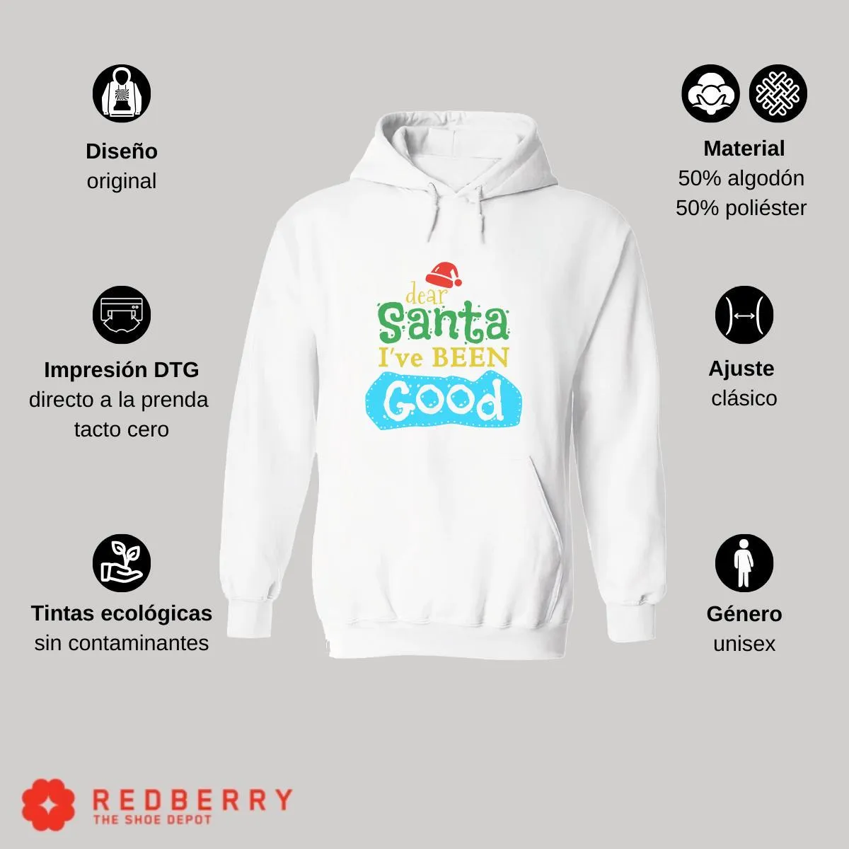 Sudadera Deportiva Hombre Navideña Hoodie 010