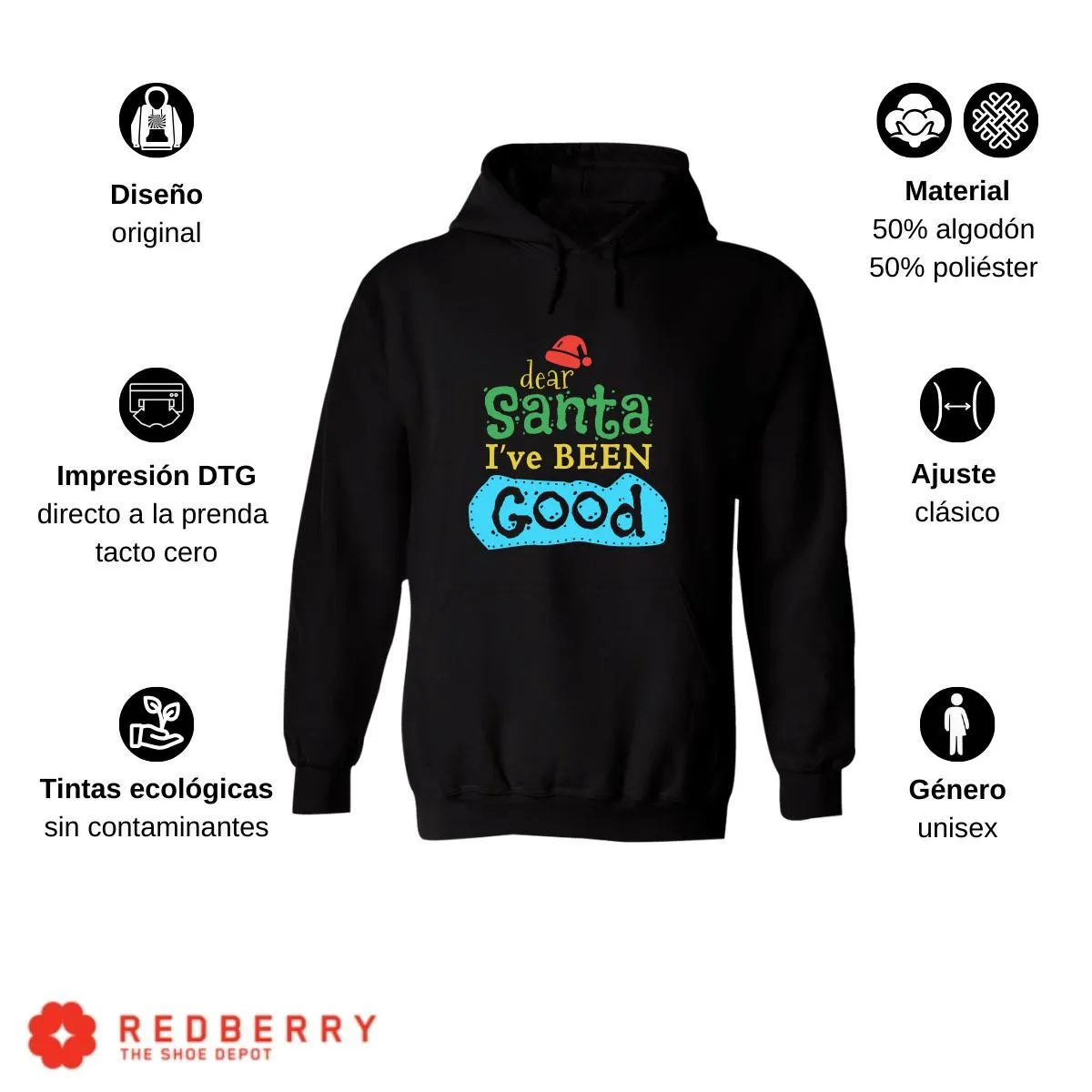 Sudadera Deportiva Hombre Navideña Hoodie 010