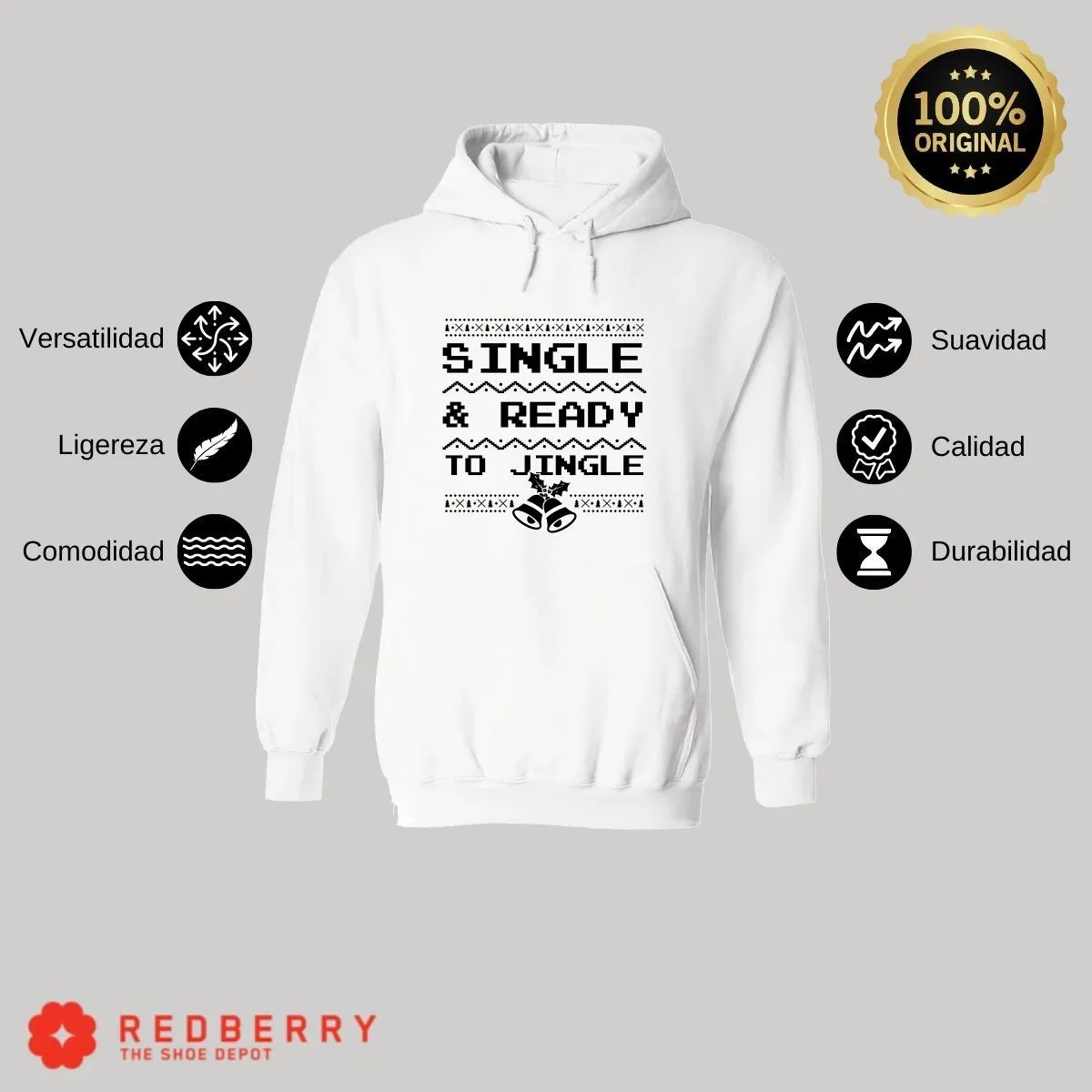 Sudadera Deportiva Hombre Navideña Hoodie 018
