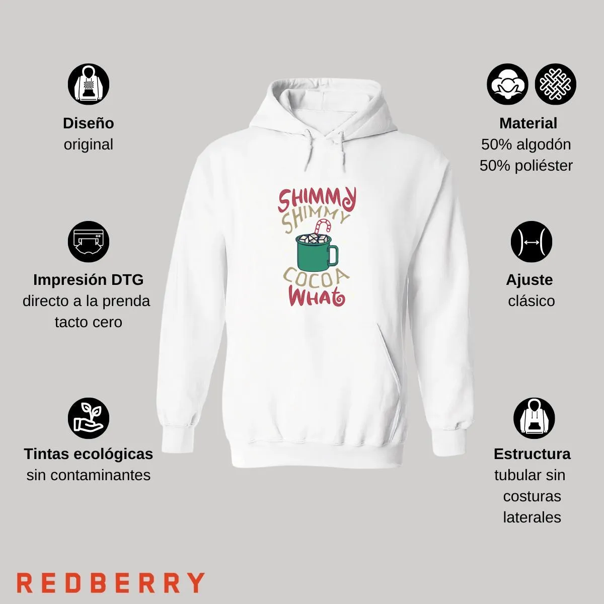 Sudadera Deportiva Mujer Navideña Hoodie 005