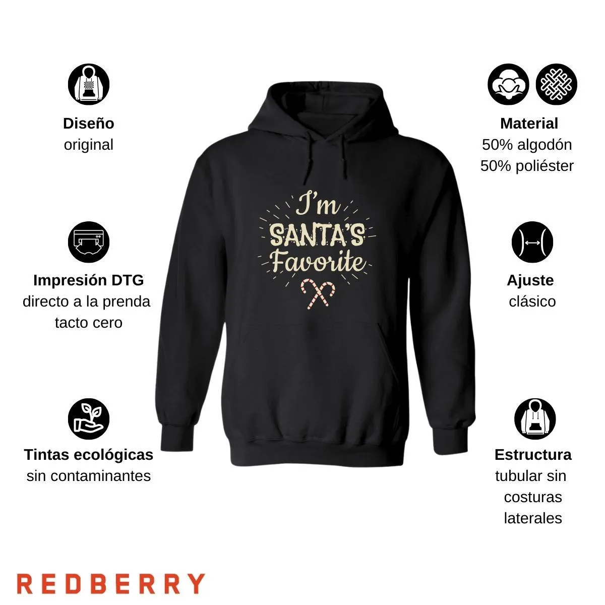 Sudadera Deportiva Mujer Navideña Hoodie 035
