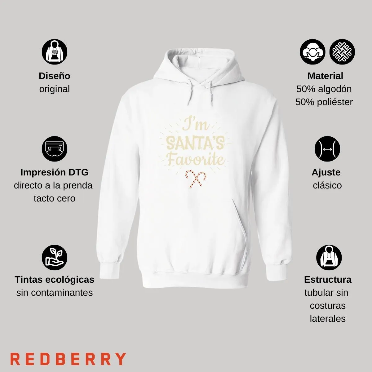 Sudadera Deportiva Mujer Navideña Hoodie 035