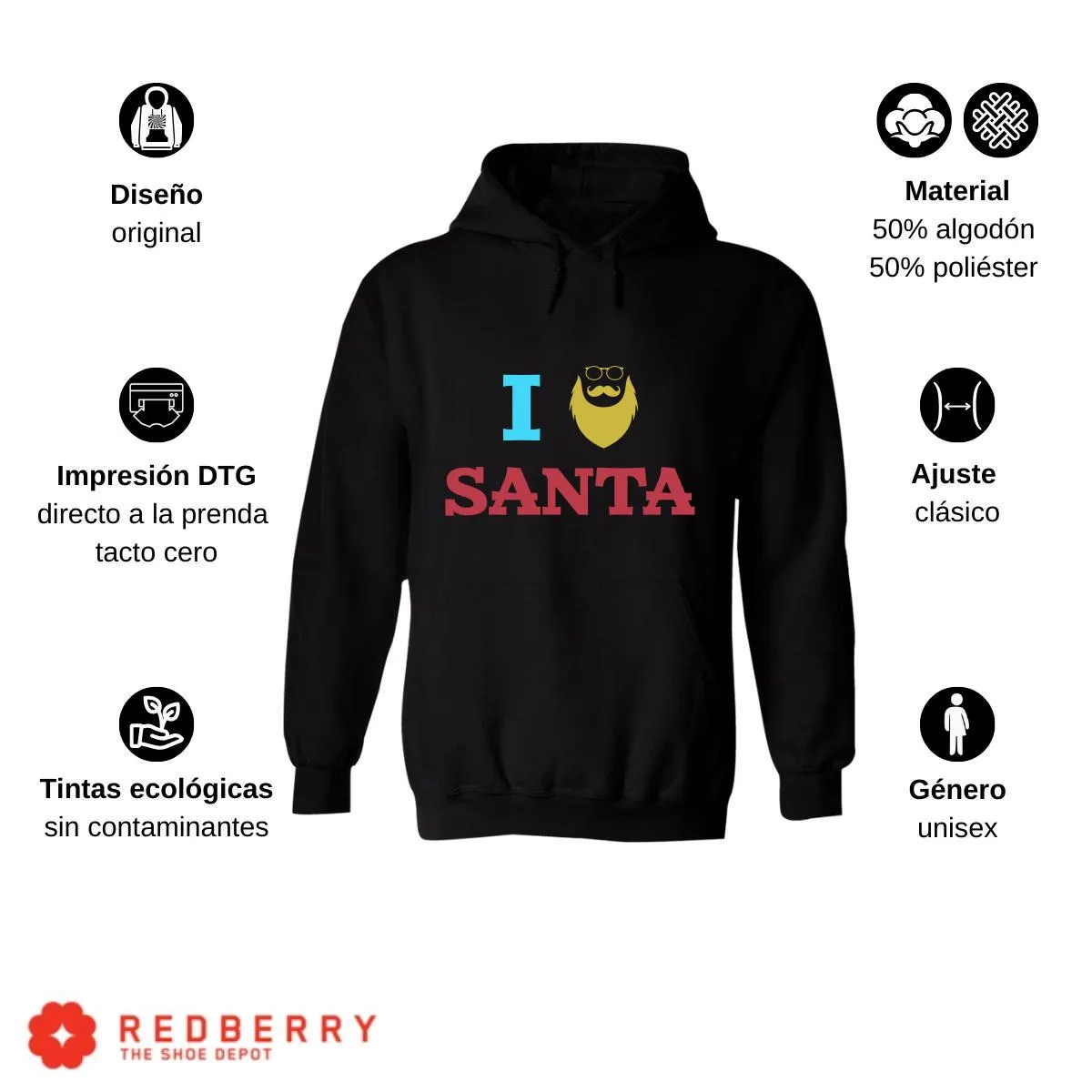 Sudadera Navideña Hombre Deportiva Hoodie 009