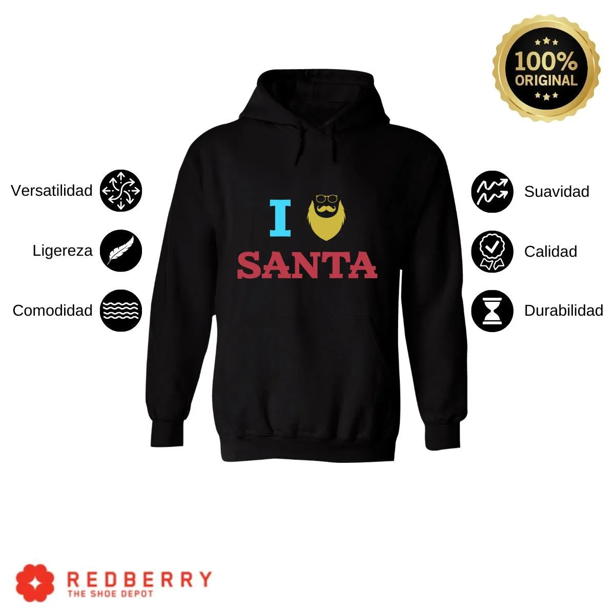 Sudadera Navideña Hombre Deportiva Hoodie 009