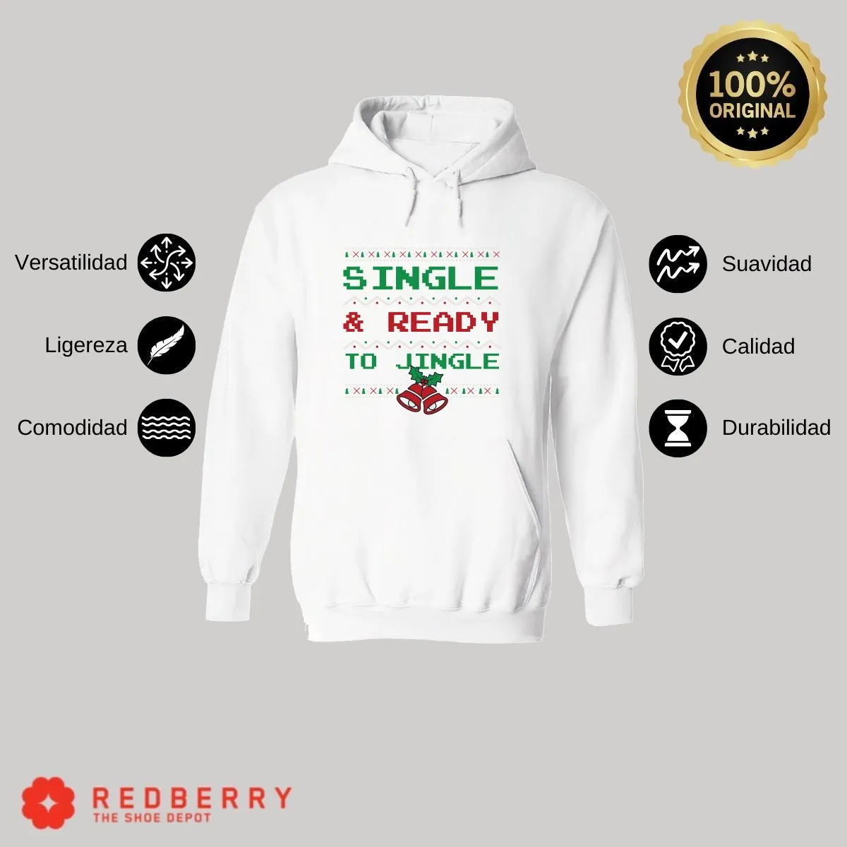 Sudadera Navideña Hombre Deportiva Hoodie 019