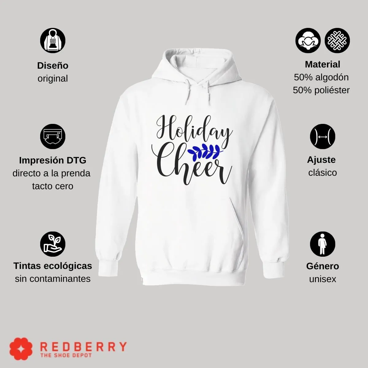 Sudadera Navideña Hombre Deportiva Hoodie 045